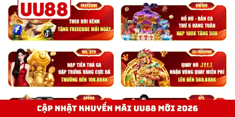 Cập nhật khuyến mãi UU88 mới 2026